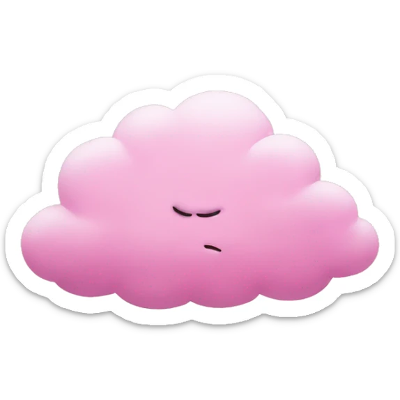 pink cloud sticker