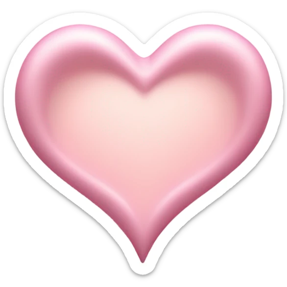 light pink heart  sticker