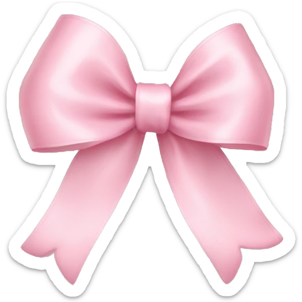 light pink ribbon bow sticker
