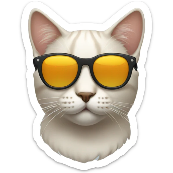 Cat with sunglasses sticker
