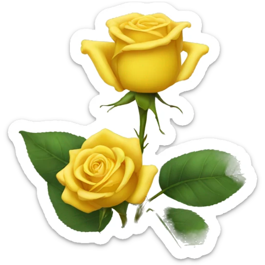 yellow rose sticker