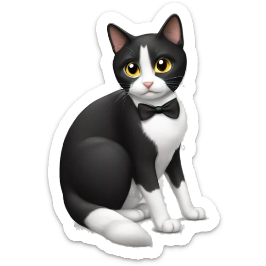 Tuxedo cat sticker