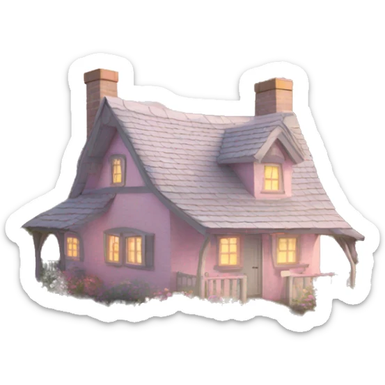 Cottage pastel sticker
