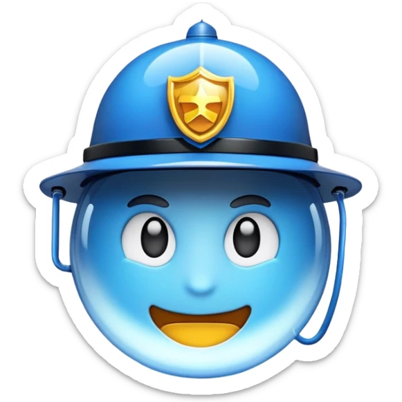 Crea una emoji animata di un lampeggiante blu della polizia su sfondo trasparente, che ruota e lampeggia una volta al secondo  sticker