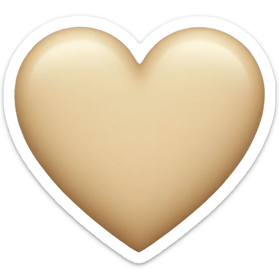 Beige heart  sticker