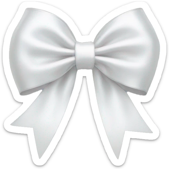 white satin bow sticker