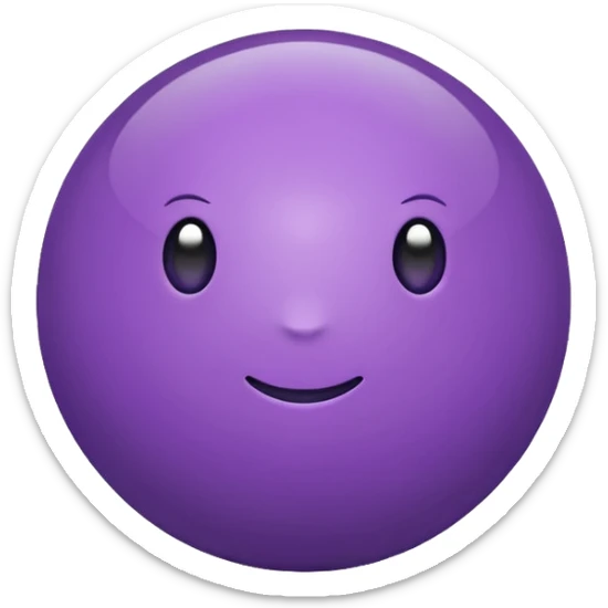 purple color ball sticker