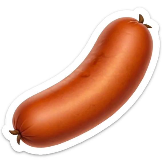 Chorizo Cinematic Realistic Chorizo Dish Emoji, depicted as a single, perfectly spiced sausage, rendered with rich textures and dynamic, appetizing lighting. sticker