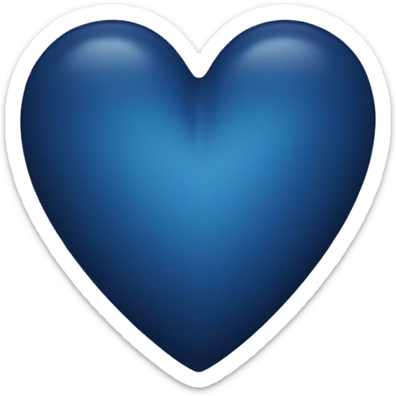 Dark blue heart sticker