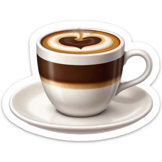 Cinematic Realistic Turkish Coffee Drink Emoji, depicted as a small cup of strong, aromatic coffee with thick foam rendered with detailed textures and warm, inviting lighting. sticker