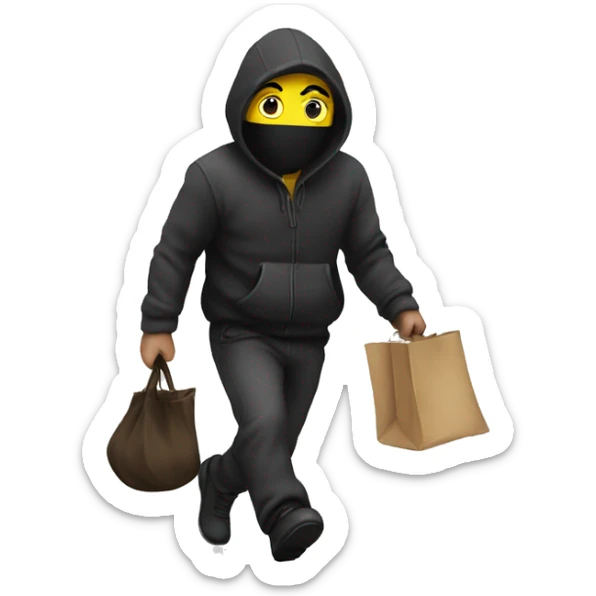 thief walking sticker