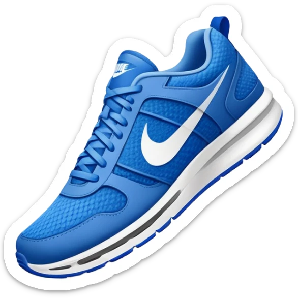 blue Nike sneakers, athletic shoes, sporty footwear sticker