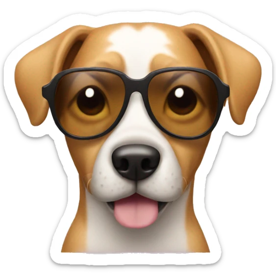 Dog with sunglasses sticker
