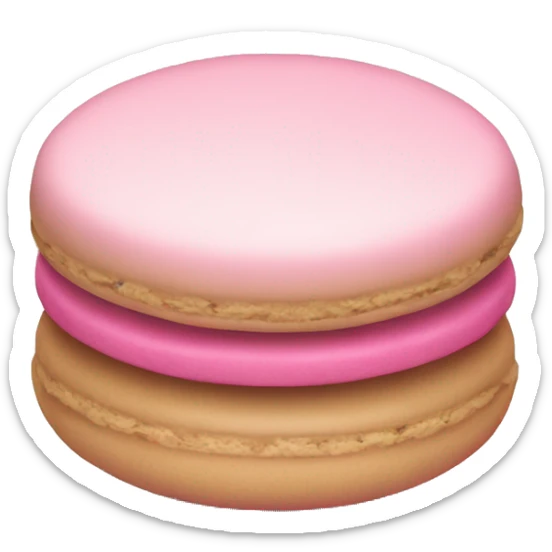 Two beige and pink macaroons sticker