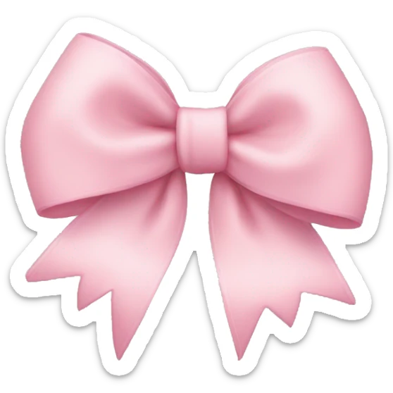 light pink bow sticker