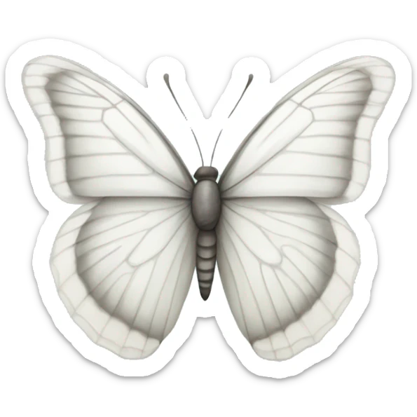 White butterfly sticker