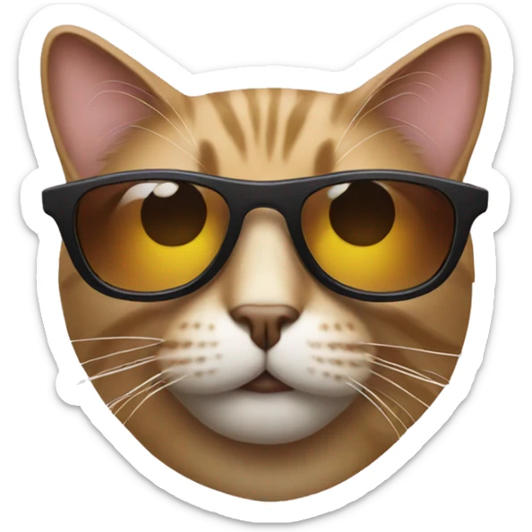 Cat with sunglasses sticker