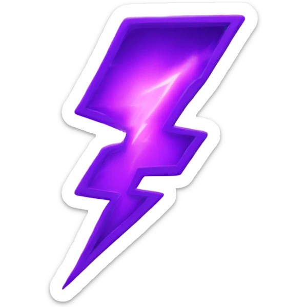 lightning glowing purple sticker