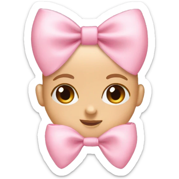 Baby pink bow  sticker