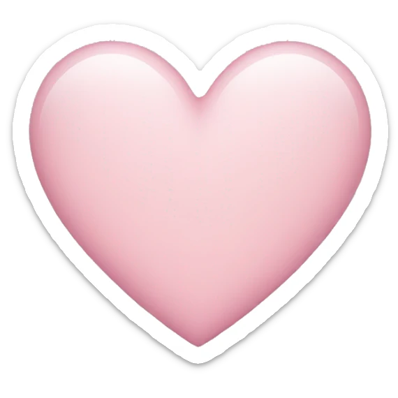 light pink heart sticker