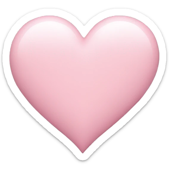 pastel pink heart sticker