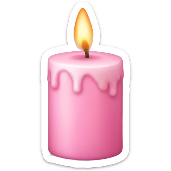 light pink candle sticker