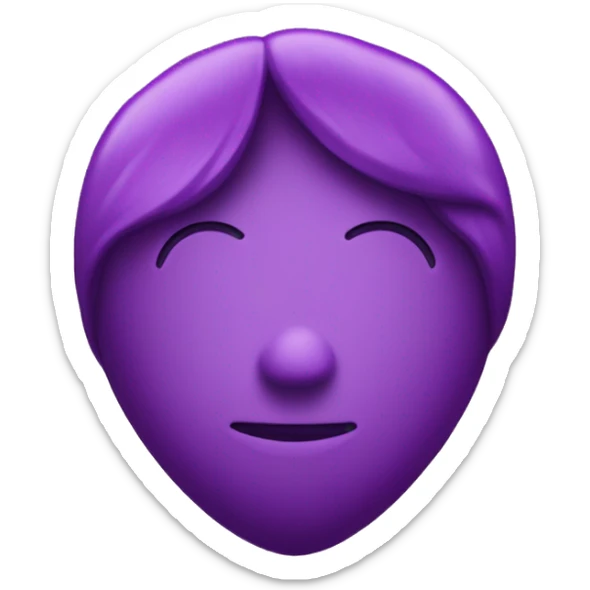 Purple Heart with the phrase “I love you Alessia” in the middle sticker