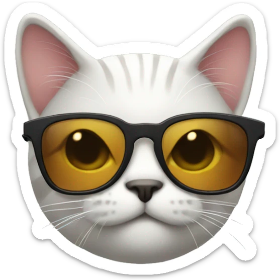 Cat with sunglasses sticker