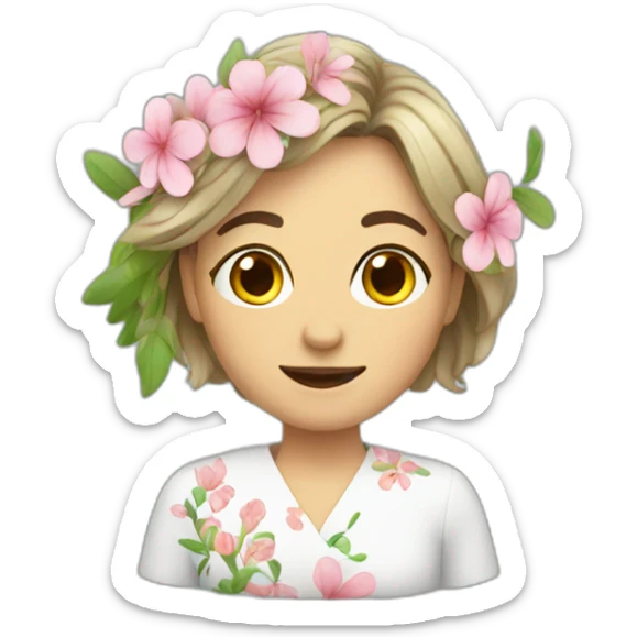floral therapist sticker