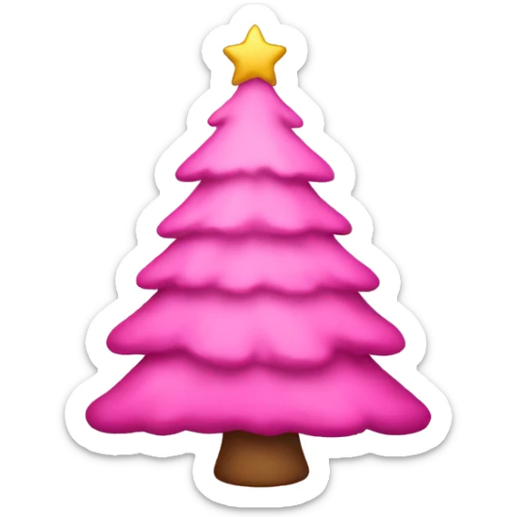 Pink Christmas tree  sticker