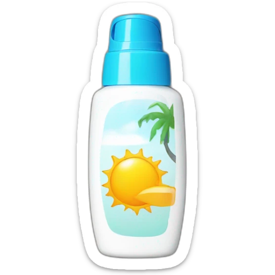 Sunscreen bottle sticker