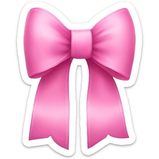 Pink bow sticker
