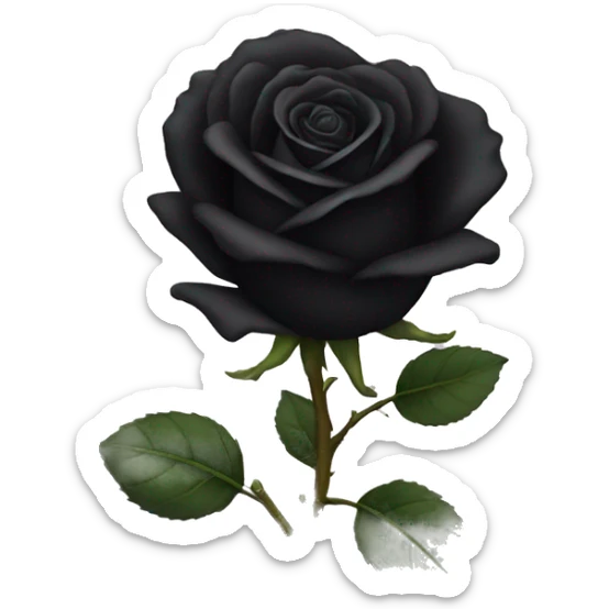 Black rose sticker