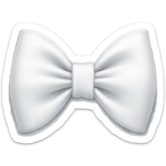 White  bow sticker