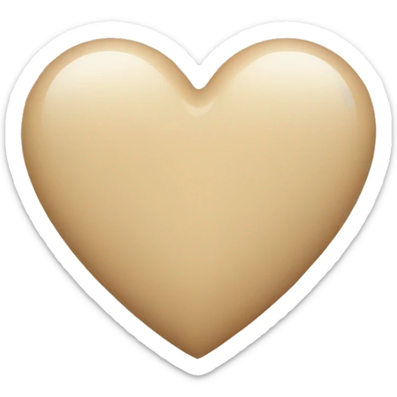 beige heart sticker