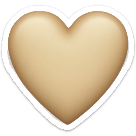Beige heart  sticker