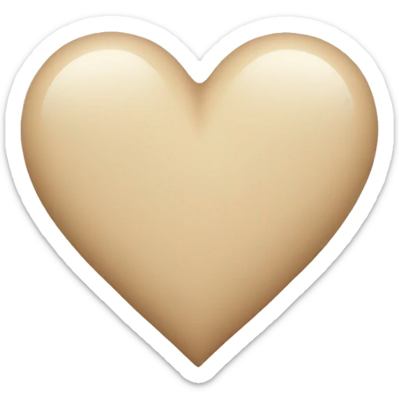 Beige heart sticker
