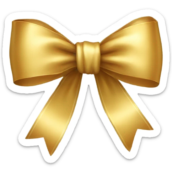 Gold bow sticker