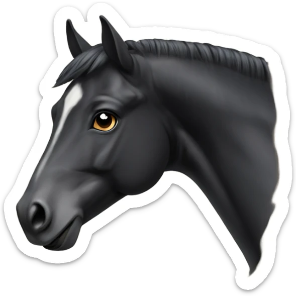 blaxk horse sticker