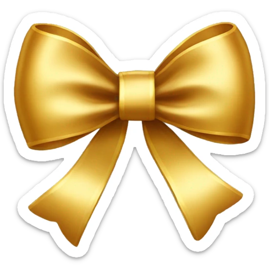 Gold bow sticker