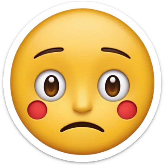 cartoon emoji sticker with a bored and indifferent face, colorful and cheerful, no text, suitable for WhatsApp and Instagram sticker