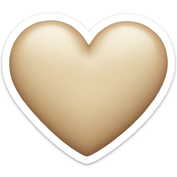 Beige heart  sticker