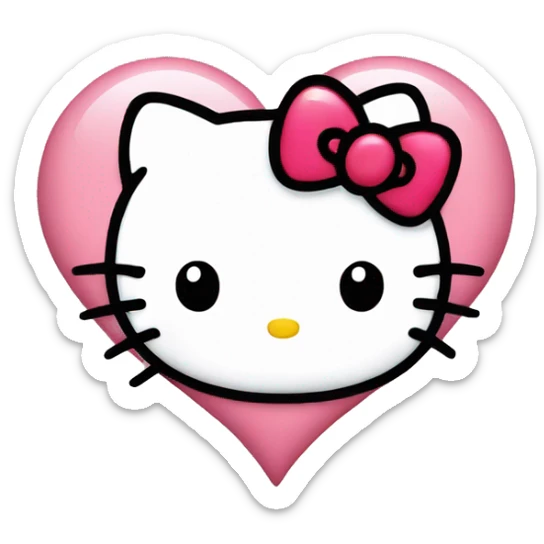 hello kitty heart sticker