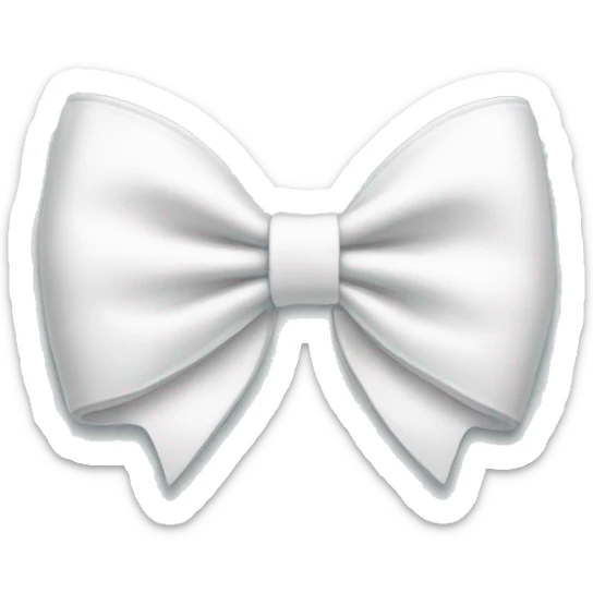 White bow sticker