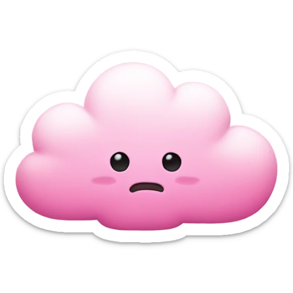 Pink cloud sticker