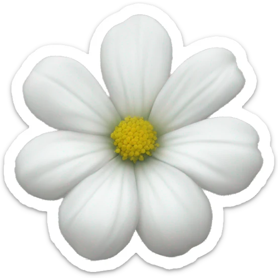 White flower sticker