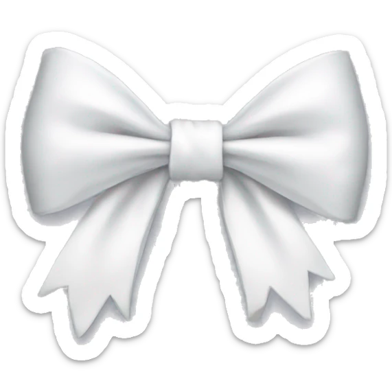 White bow sticker