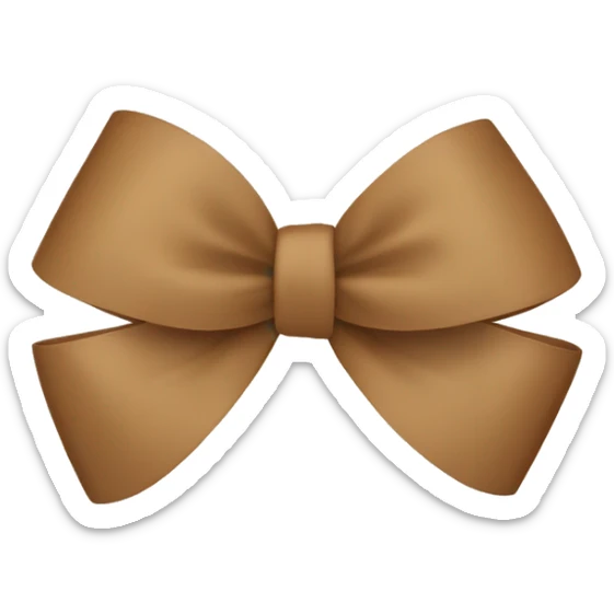 Light Brown bow  sticker