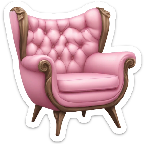 Coquette chair pink sticker