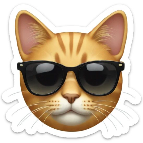 Cat with sunglasses sticker